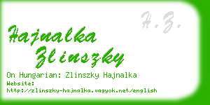 hajnalka zlinszky business card